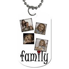 4 photo Family tag - Dog Tag (One Side)