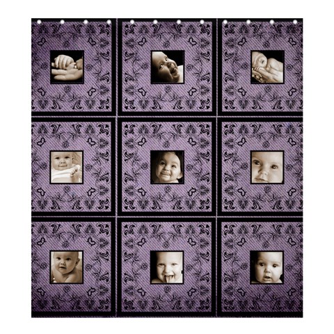 Funky Purple Shower Curtain 72 X 72 By Catvinnat 58.75 x64.8  Curtain