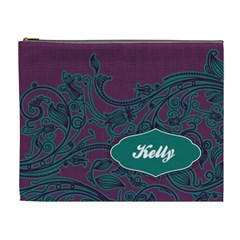 Purple & Turquoise XL Cosmetic Bag - Cosmetic Bag (XL)
