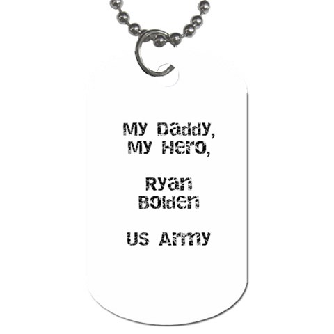 Daddy Dog Tag By Jessica Bolden Back