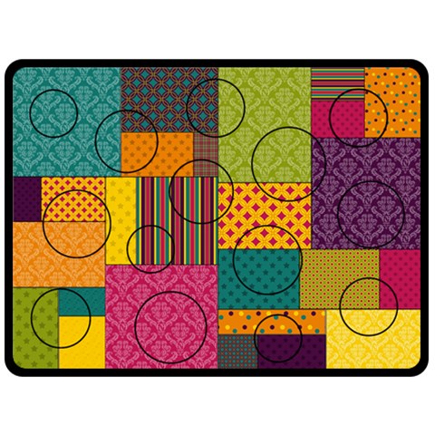 Bright Patterns Xl Fleece Blanket Collage By Klh 80 x60  Blanket Front