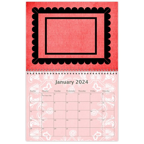 Art Nouveau Red Or Dead Calendar 2024 By Catvinnat Jan 2024