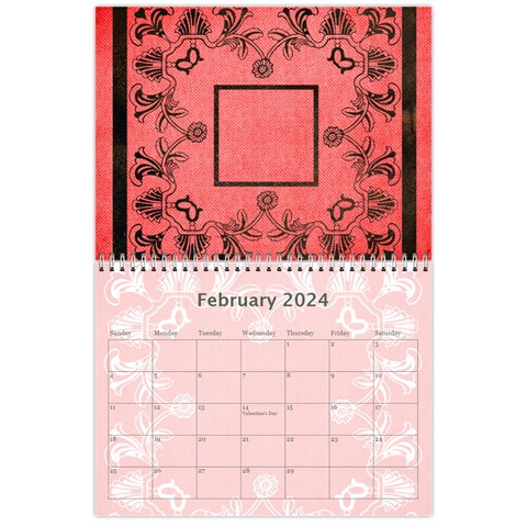 Art Nouveau Red Or Dead Calendar 2024 By Catvinnat Feb 2024