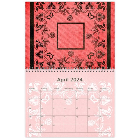 Art Nouveau Red Or Dead Calendar 2024 By Catvinnat Apr 2024