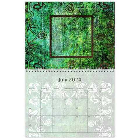 Art Nouveau Green Dream Calendar 2024 By Catvinnat Jul 2024