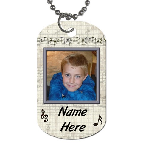Rock & Roll Dog Tag By Lmw Front