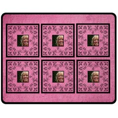 classic pink art nouveau medium fleece - Fleece Blanket (Medium)