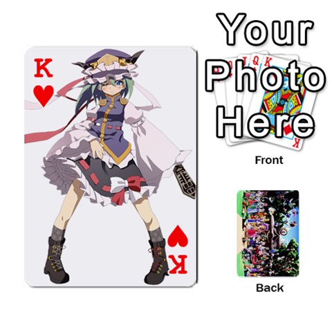 King Touhou Playing Cards By Keifer Front - HeartK
