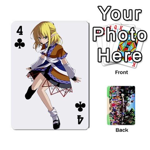 Touhou Playing Cards By Keifer Front - Club4