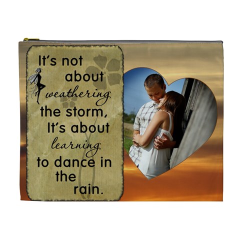 Dance In The Rain Xl Cosmetic Bag By Lil Front