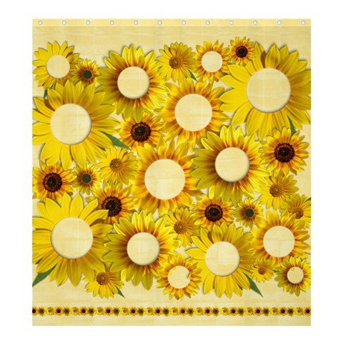 Sunflower Shower Curtain By Mikki 58.75 x64.8  Curtain