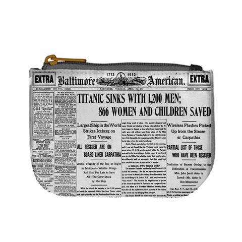 Newspaper Coin Purse By Jorge Front