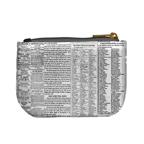 Newspaper Coin Purse By Jorge Back