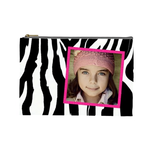 Zebra Cosmetic Bag By Jorge Front