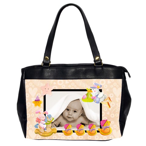 Peach Melba Blankie Baby Oversized Diaper Bag By Catvinnat Front