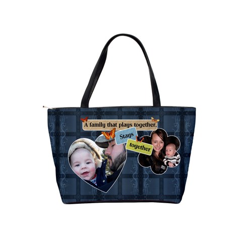 Blue Family Shoulder Handbag By Lil Back