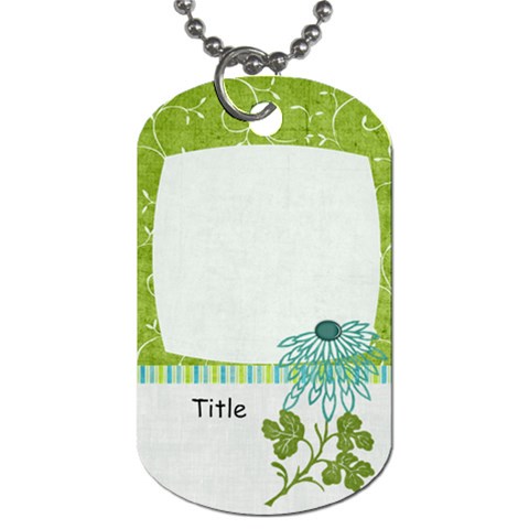 Summer Breeze Flower Dog Tag By Bitsoscrap Front
