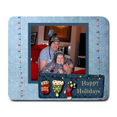Happy Holidays Christmas Mousepad By Catvinnat Front