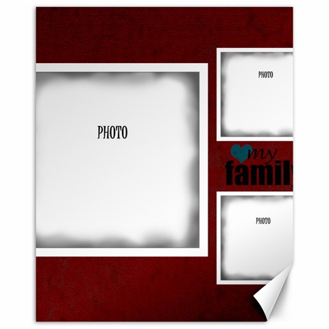 3 Photo Family 16x20 By Amanda Bunn 15.75 x19.29  Canvas - 1