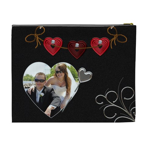 Love Story Xl Cosmetic Bag By Lil Back