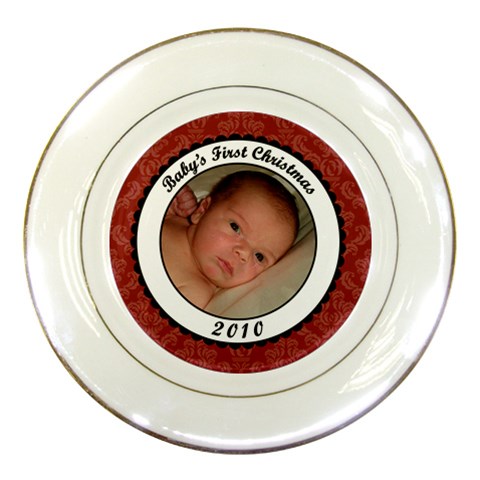 Baby s First Christmas Porcelain Plate By Klh Front