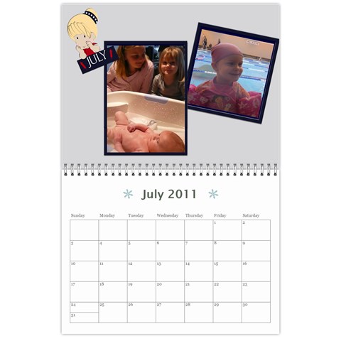 2011 Calendar By Hannah Jul 2011