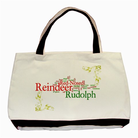 Rudolf The Red Nosed Reindeer Festive Tote Bag By Catvinnat Front