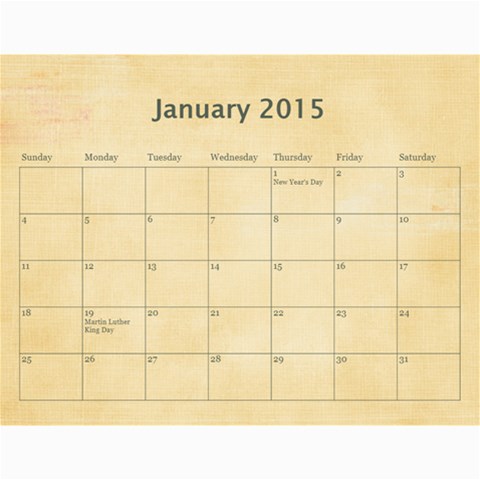 12 Month Calendar (multiple Photos) Multi Color By Jen Feb 2015