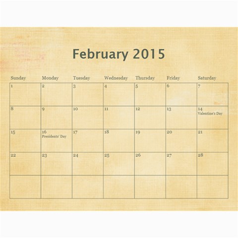 12 Month Calendar (multiple Photos) Multi Color By Jen Apr 2015