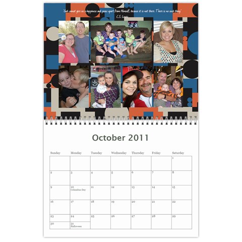 Family Calendar 2011 By Angela Mantzey Oct 2011