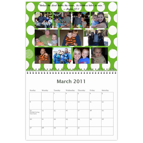 Family Calendar 2011 By Angela Mantzey Mar 2011