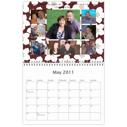 Family Calendar 2011 By Angela Mantzey May 2011