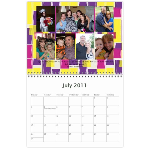 Family Calendar 2011 By Angela Mantzey Jul 2011