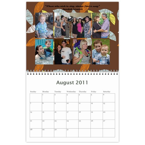 Family Calendar 2011 By Angela Mantzey Aug 2011