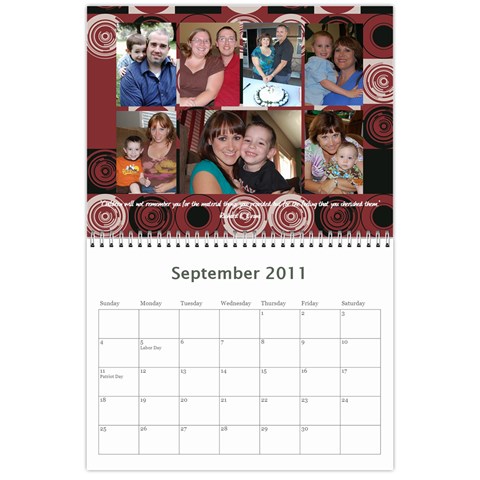 Family Calendar 2011 By Angela Mantzey Sep 2011