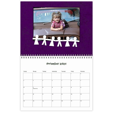 Simple Family Calendar 12 Month By Amanda Bunn Nov 2024