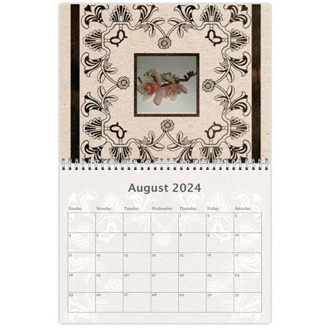 Twin Hearts Neutral Wedding Celebration Calendar 2024 By Catvinnat Aug 2024