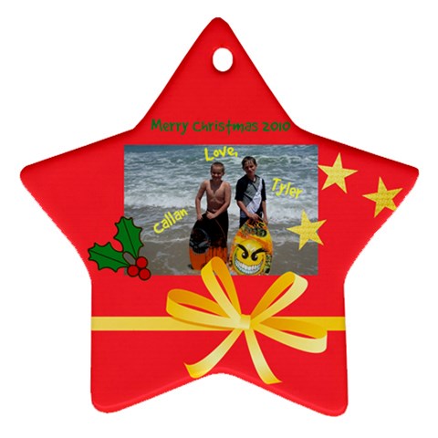 Ty And Cal Ornament By Jennifer Scharba Front