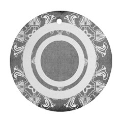 art nouveau grey lace round single side ornament - Ornament (Round)