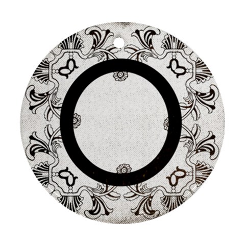 Art Nouveau Oreo Cookie Round Single Side Ornament By Catvinnat Front