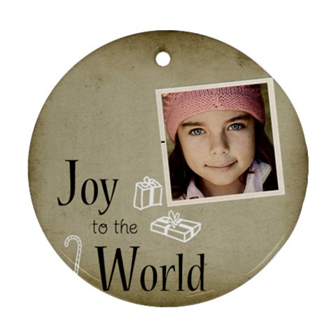 Christmas Joy To World Ornament Clear By Jorge Front