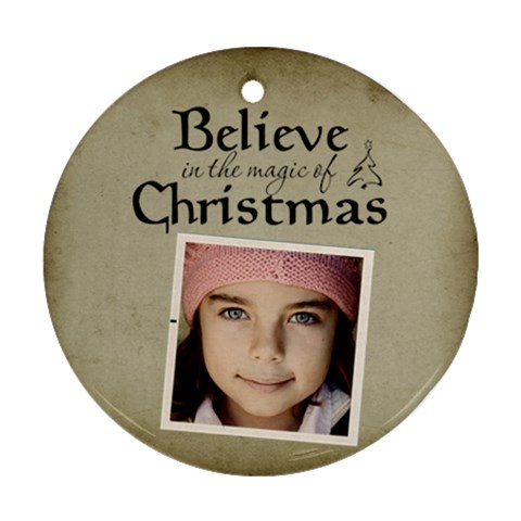 Christmas Believe Magic Christmas Ornament Clear By Jorge Front