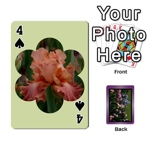 Iris 54 Design Card Deck Purple By Ellan Front - Spade4