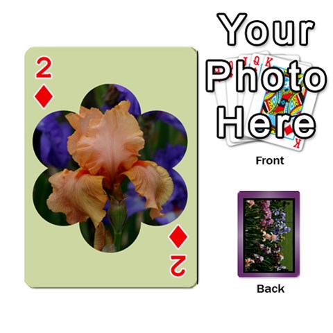 Iris 54 Design Card Deck Purple By Ellan Front - Diamond2