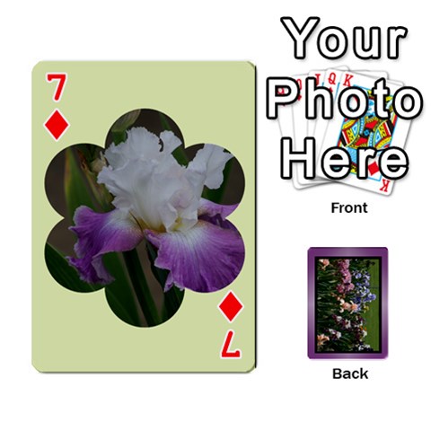 Iris 54 Design Card Deck Purple By Ellan Front - Diamond7
