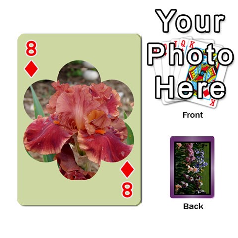 Iris 54 Design Card Deck Purple By Ellan Front - Diamond8