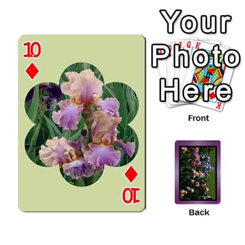 Iris 54 Design Card Deck Purple By Ellan Front - Diamond10