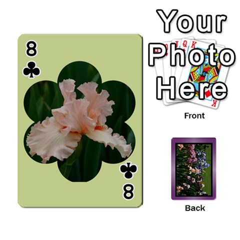 Iris 54 Design Card Deck Purple By Ellan Front - Club8