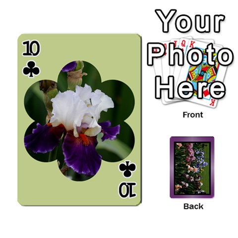 Iris 54 Design Card Deck Purple By Ellan Front - Club10
