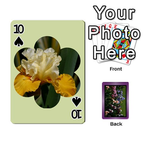 Iris 54 Design Card Deck Purple By Ellan Front - Spade10